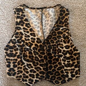Leopard Print Vest